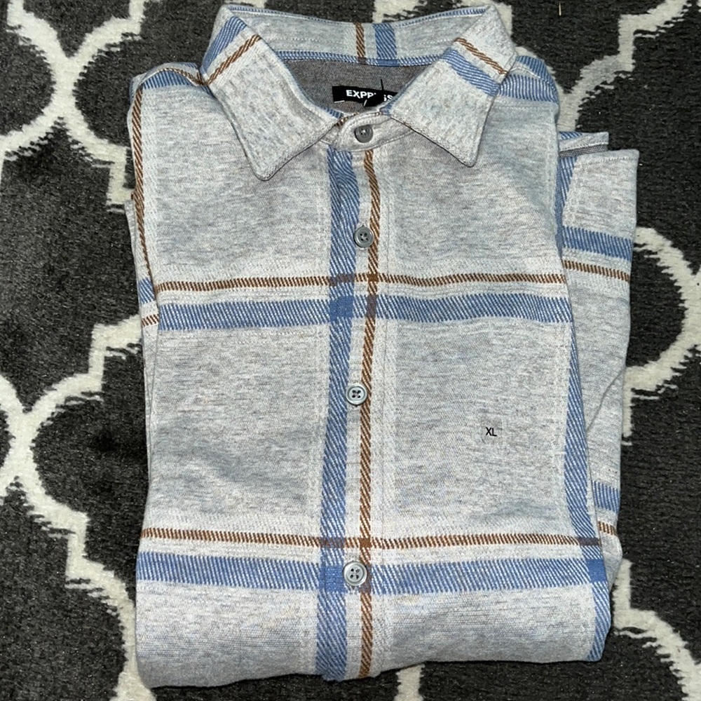New Mens Express Flannel Shirt